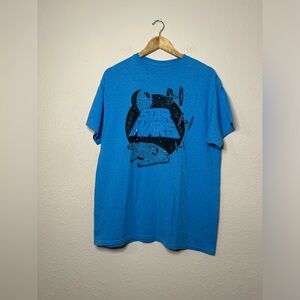 Disney Star Wars Light Blue Tee Shirt Size Large
